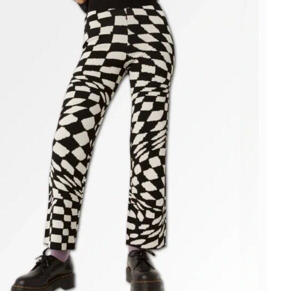 Daydreamer Eclipse Wave Checkered Pant Size Large - Picture 1 of 9